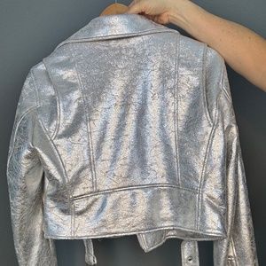 Zara Silver Motorcyle Jacket